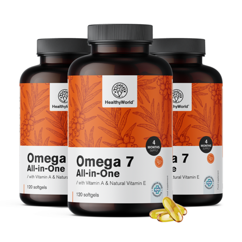 3x Omega-7 All-in-One, spolu 360 mäkkých kapsúl