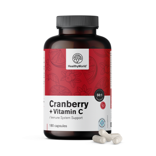 Extrakt brusnice s vitamínom C, 180 kapsúl