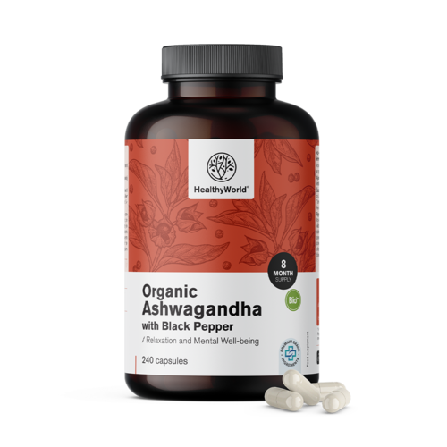 BIO Ashwagandha s čiernym korením, 240 kapsúl