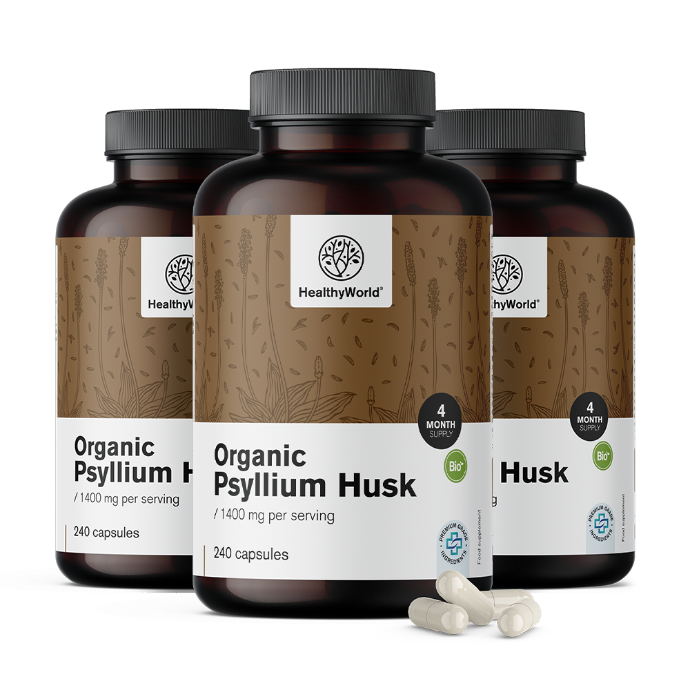 3x BIO Psyllium (skorocel indický) 1400 mg BIO Psilium (indijski trpotec) 1400 mg