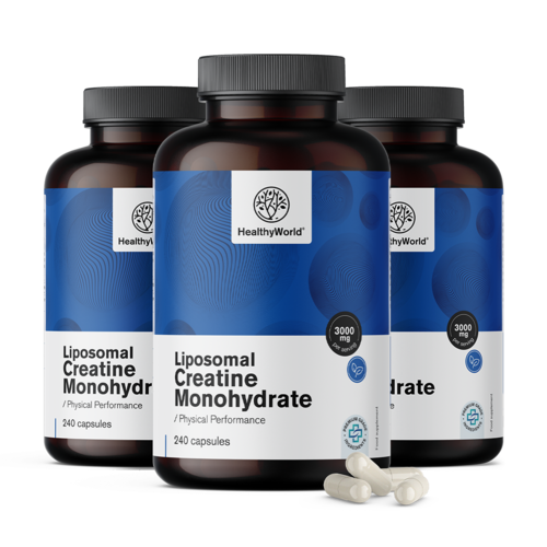 3x Lipozomálny kreatín monohydrát 3000 mg, spolu 720 kapsúl