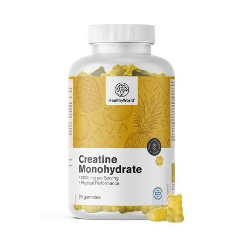 Kreatín monohydrát 3000 mg – ananás, 90 gumových cukríkov