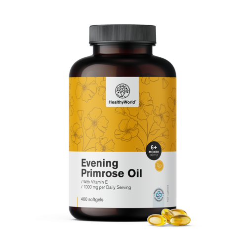 Pupalkový olej 1000 mg, 400 mäkkých kapsúl
