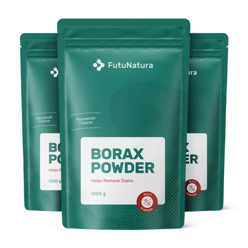3x Borax - tetraboritan sodný, spolu 3000 g