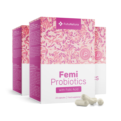 3x Femi Probiotics – pre ženy, spolu 60 kapsúl