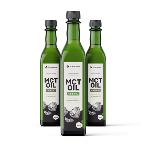 3x MCT C8:C10 Prémium kokosový olej, spolu 1500 ml