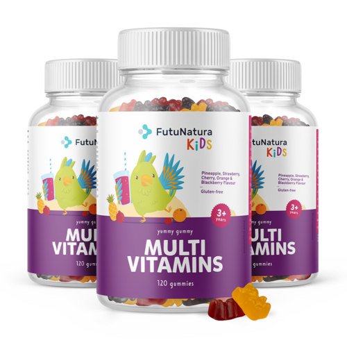3x MULTI VITAMINS – Gumíky pre deti s multivitamínmi, spolu 360 gumíkov