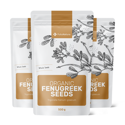 3x BIO Semená senovky gréckej, spolu 1500 g