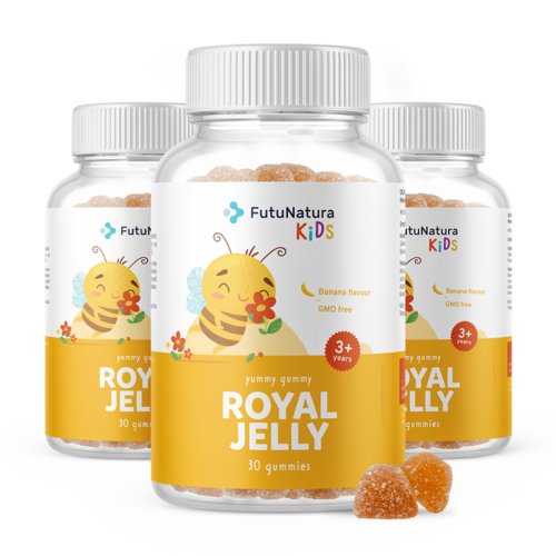 3x ROYAL JELLY – Gumíky pre deti s materskou kašičkou, spolu 90 gumových bonbónov