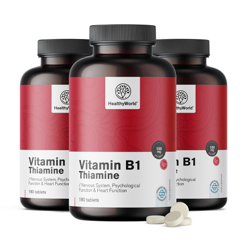 3x Vitamín B1 – tiamín 100 mg, spolu 540 tabliet