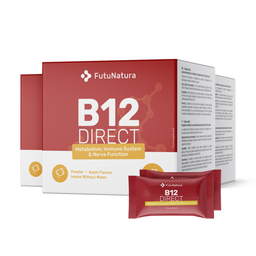 3x Vitamín B12 DIRECT, spolu 90 vrecúšok
