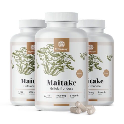 3x Maitake 1000 mg – extrakt, spolu 540 kapsúl