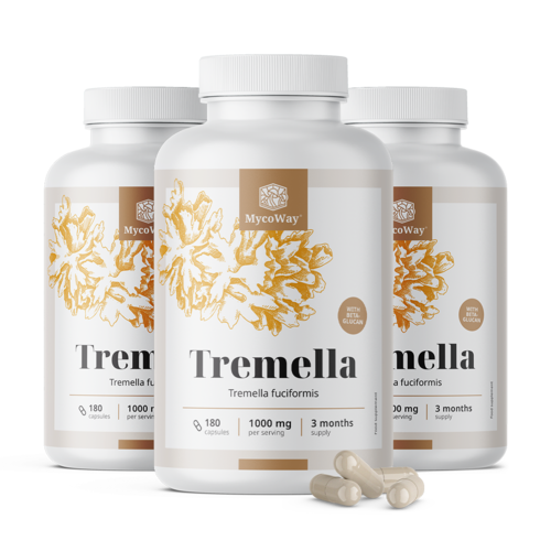3x Tremella 1000 mg – extrakt, spolu 540 kapsúl