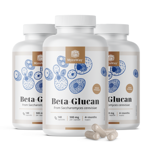 3x Betaglukán 500 mg, spolu 420 kapsúl