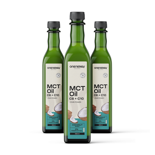 3x MCT C8:C10 kokosový prémiový olej, spolu 1500 ml