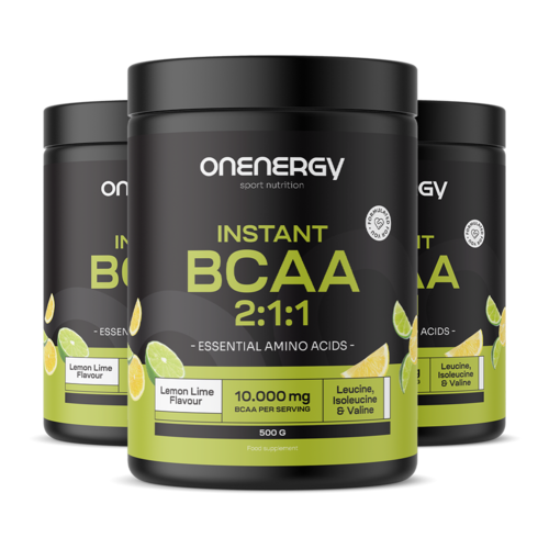 3x BCAA 2:1:1 – citrón-limetka, spolu 1500 g