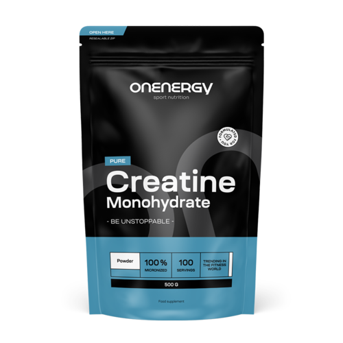 100 % kreatín monohydrát v prášku, 500 g
