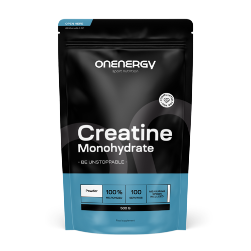 100 % kreatín monohydrát v prášku, 500 g