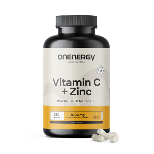 Vitamín C + zinok, 360 kapsúl