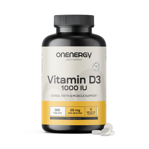Vitamín D3 1000 IU, 365 tabliet