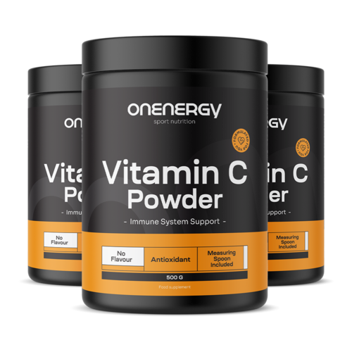 3x Vitamín C v prášku, spolu 1500 g