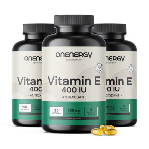 3x Vitamín E 400 IU, spolu 540 mäkkých kapsúl