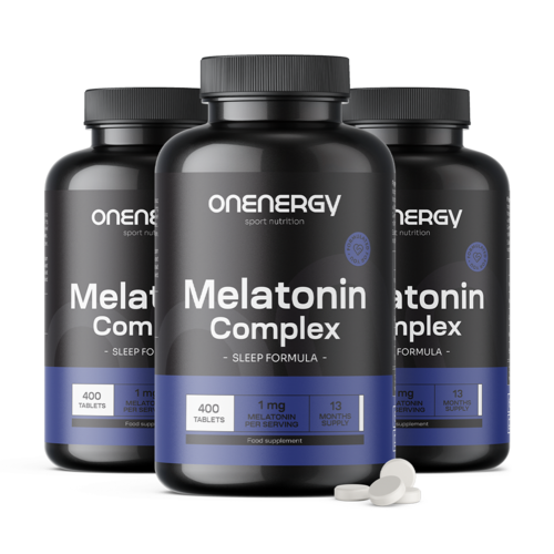 3x Melatonín komplex 1 mg, spolu 1200 tabliet