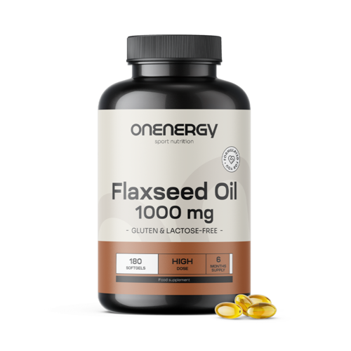 Olej z ľanových semien 1000 mg, 180 mäkkých kapsúl