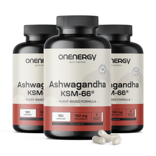 3x Ashwagandha KSM-66®, spolu 540 kapsúl