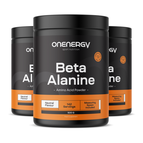3x Beta-alanín v prášku, spolu 1500 g
