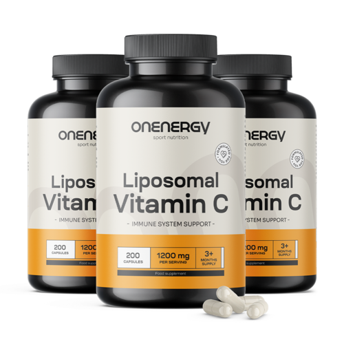 3x Lipozomálny vitamín C 1200 mg, spolu 600 kapsúl