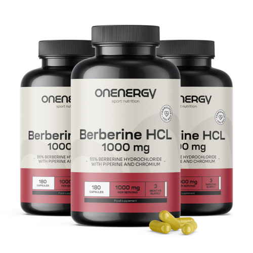 3x Berberín HCL 1000 mg - s piperínom a chrómom, spolu 540 kapsúl