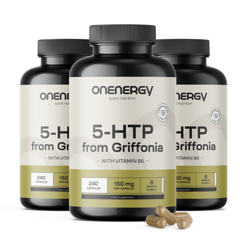3x 5-HTP 150 mg - Griffonia Simplicifolia, spolu 720 kapsúl