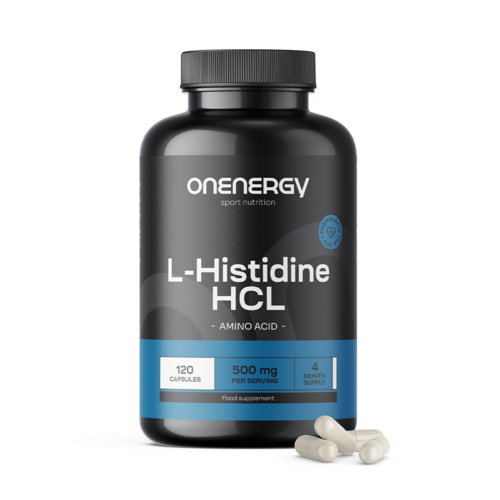 L-histidín HCL 500 mg, 120 kapsúl
