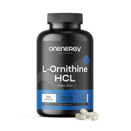 L-ornitín HCL 500 mg, 120 kapsúl