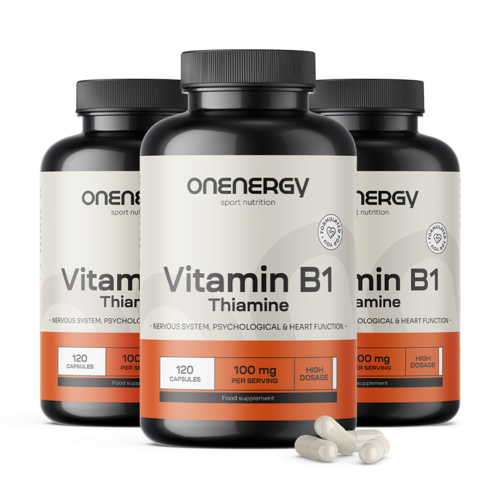 3x Vitamín B1 100 mg, spolu 360 kapsúl