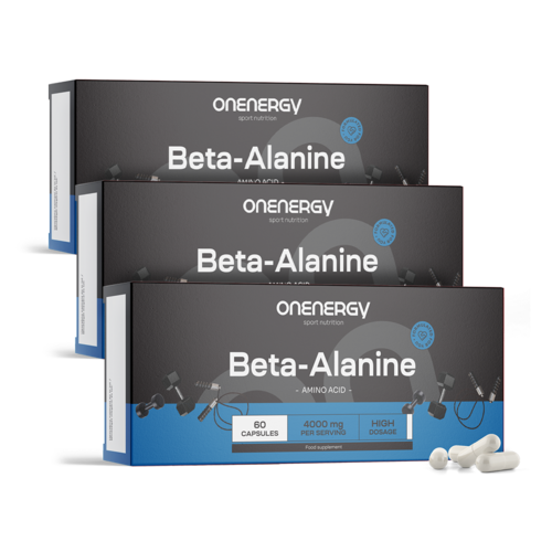 3x Beta-alanín 4000 mg, spolu 180 kapsúl