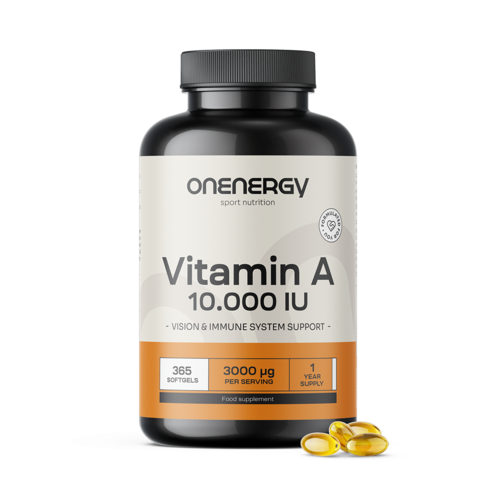 Vitamín A 10 000 IU, 365 mäkkých kapsúl