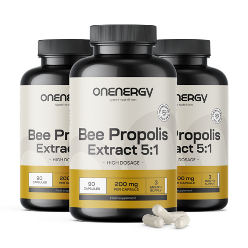 3x Propolis - extrakt 5:1, spolu 270 kapsúl