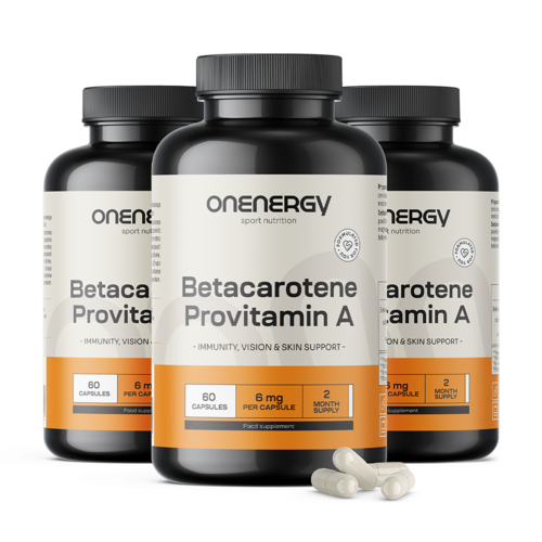 3x Beta-karotén (provitamín A), spolu 180 kapsúl