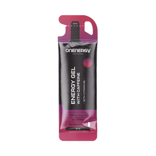 Energetický gél s kofeínom – bobule, 31 ml