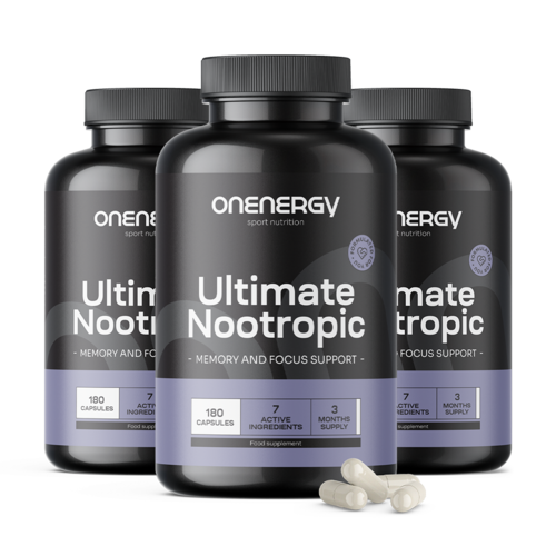 3x Ultimate Nootropic – komplex na podporu kognitívnych funkcií, spolu 540 kapsúl