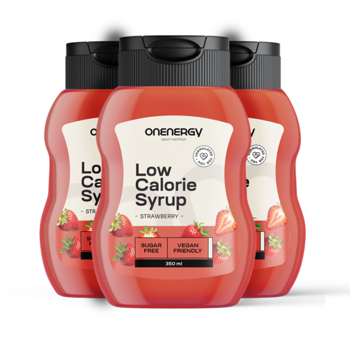 3x Nízkokalorický sirup so sladidlom – jahoda, spolu 1050 ml