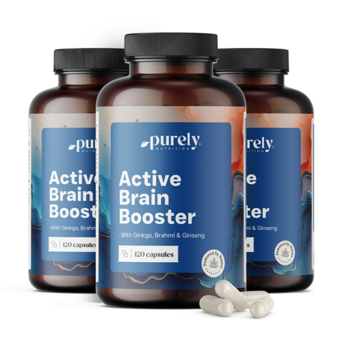 3x Active Brain Booster – podpora kognitívnych funkcií, spolu 360 kapsúl
