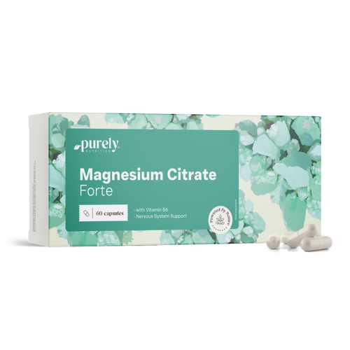 Citrát horečnatý Forte + vitamín B6, 60 kapsúl