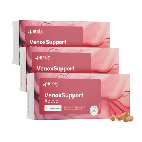 3x VenoxSupport Active - pre unavené a ťažké nohy, spolu 180 kapsúl