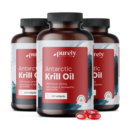 3x Krillový olej 1200 mg, spolu 360 mäkkých kapsúl