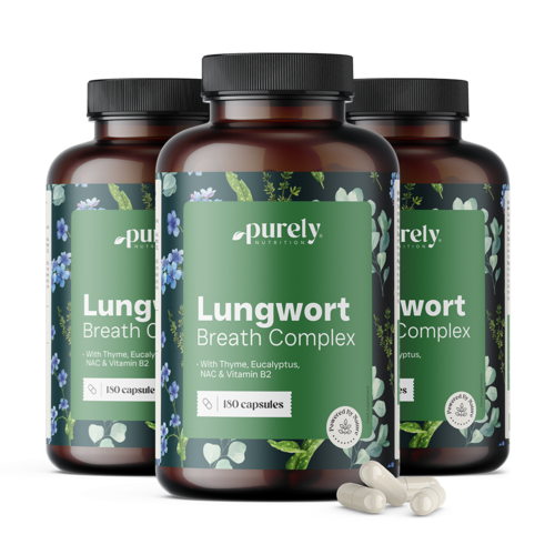 3x Lungwort Breath Complex – pľúcnik s tymiánom a eukalyptom, spolu 540 kapsúl