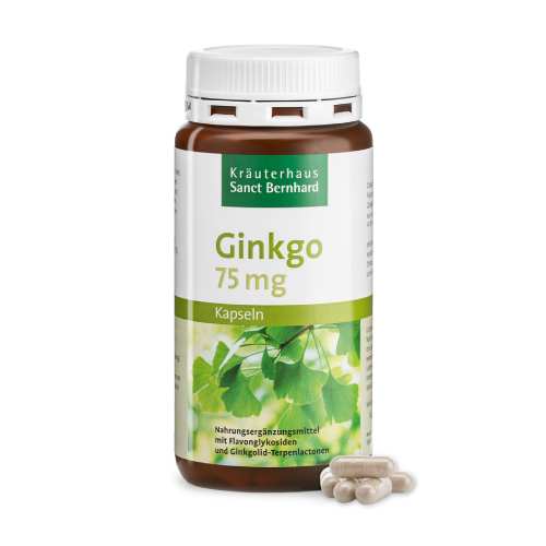 Ginko biloba kapsule. - Ginko biloba kapsuly.