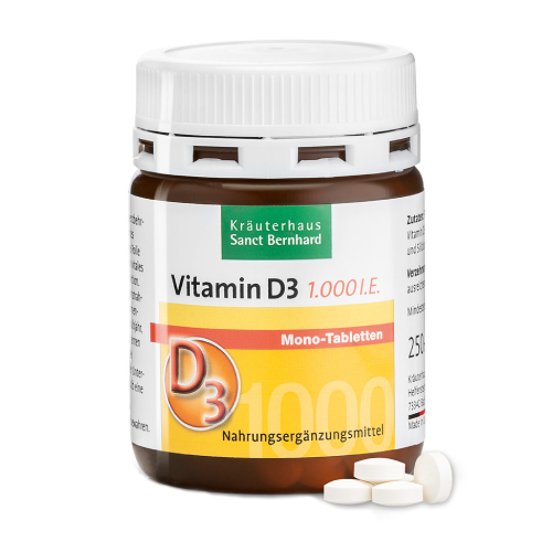 Vitamín D3 1000 IU, 250 tabliet
